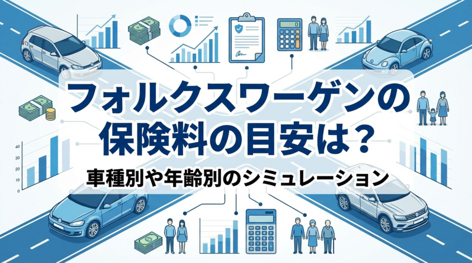 フォルクスワーゲンの保険料の目安は？車種別や年齢別のシミュレーション
