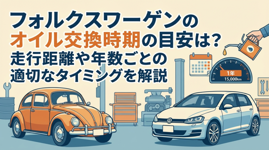 フォルクスワーゲンのオイル交換時期の目安は？走行距離や年数ごとの適切なタイミングを解説