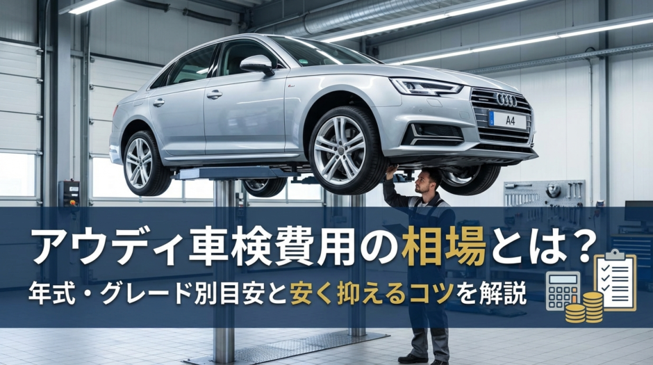アウディの車検費用の相場とは？年式やグレード別の目安と安く抑えるコツを解説