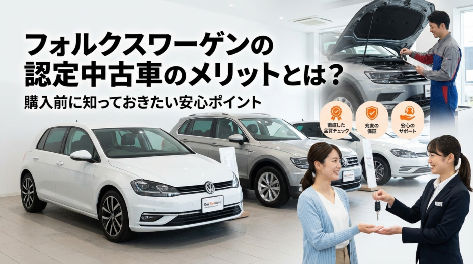 フォルクスワーゲンの認定中古車のメリットとは？購入前に知っておきたい安心ポイント
